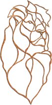 Cortenstaal wanddecoratie Lion King *OP=OP - Kleur: Roestkleur | x 29.3 cm