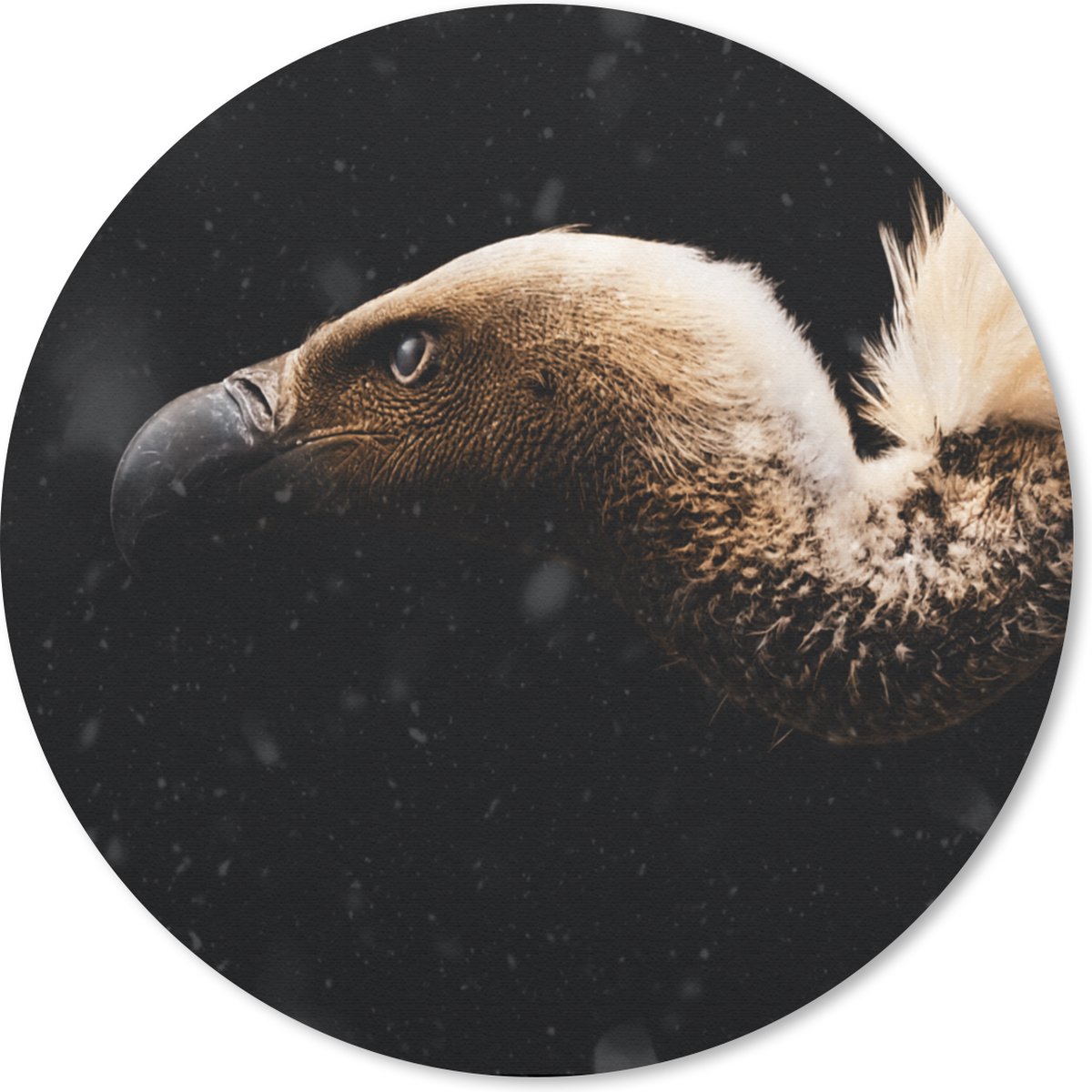 Muismat rond 30x30 cm - Mousepad Gier - Wit - Zwart - Ronde muismatten