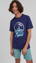 O'Neill T-Shirt Men GRADIENT VINTAGE Blauw S - Blauw 100% Katoen Ribbed