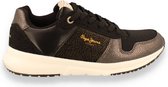 PEPE JEANS  Saffron Remix dames sneaker ZWART 41