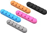 Orico Zelfklevende kabelhouders  5 stuks  - Diverse kleuren