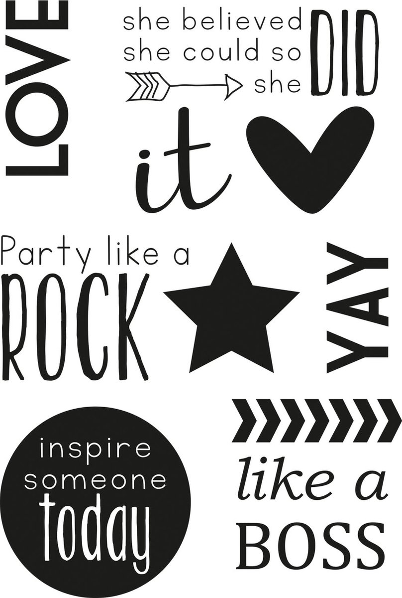 Vaessen Creative Clear Stamps - LoveLove It - A6