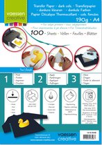 Vaessen Creative Transferpapier - 100 vellen A4-formaat - Donkere Kleuren