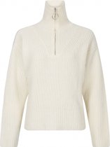 Zoe Karssen - Dames - Isabel gebreide turtleneck trui met rits - gebroken wit - XS