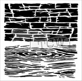 Hobbysjabloon - Template 30,5x30,5cm 30x30cm hard textures