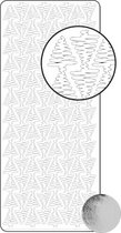 Vaessen Creative Sticker - 10x23cm - 10st - zilver kerstbomen