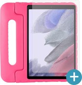 Cazy Samsung Tab A7 Lite Kinderhoes + screenprotector - Draagbare tablet kinderhoes met handvat - Roze
