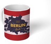 Mok - Kaart - Berlijn - Duitsland - Minimalisme - 350 ML - Beker