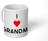 Mok - Koffiemok - Spreuken - Quotes I Love Grandma - Moederdag - Oma cadeau - Mokken - 350 ML - Beker - Koffiemokken - Theemok - Mok met tekst