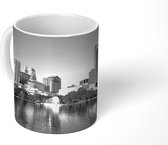 Mok - Uitzicht op downtown Orlando - zwart wit - 350 ML - Beker