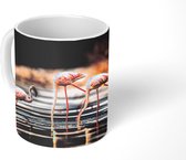 Mok - Groep flamingo's staan in het water - 350 ML - Beker