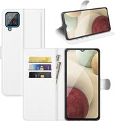 Samsung Galaxy M22 / Galaxy A22 4G Hoesje - MobyDefend Kunstleren Wallet Book Case - Wit - GSM Hoesje - Telefoonhoesje Geschikt Voor: Samsung Galaxy M22 / Samsung Galaxy A22 4G