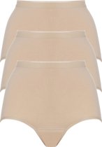 ten Cate Basic women maxi (3-pack) - dames slips hoge taille - huidskleur -  Maat: XL