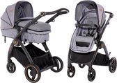 Lorelli Adria Grey Kinderwagen, omvormbaar tot reiswieg en  met zonnekap,  boodschappenmand en luiertas  1002145-2007