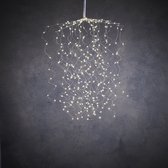 Luca Lighting - Tak hangend zilver twinkling classic wit 288led IP44 - l100cm - Woonaccessoires en seizoensgebondendecoratie