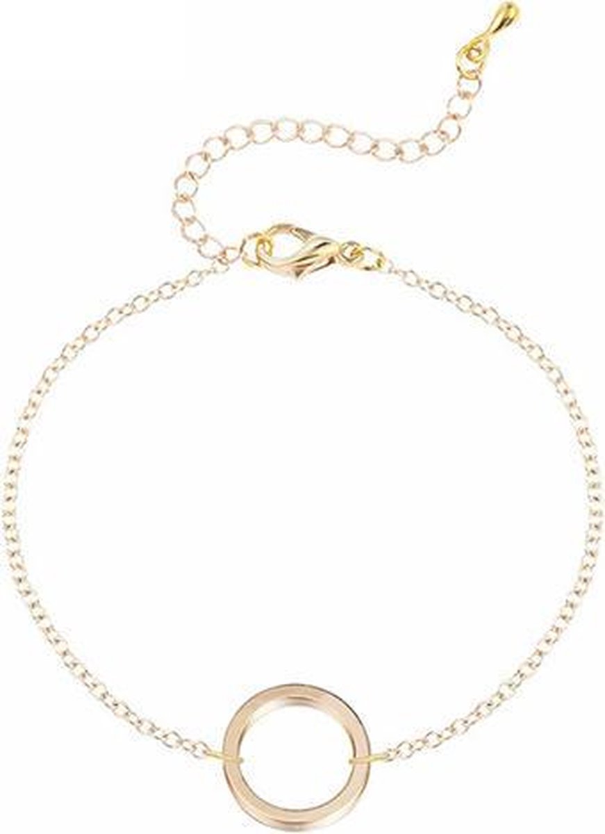 24/7 Jewelry Collection Cirkel Armband - Open - Glanzend - Goudkleurig