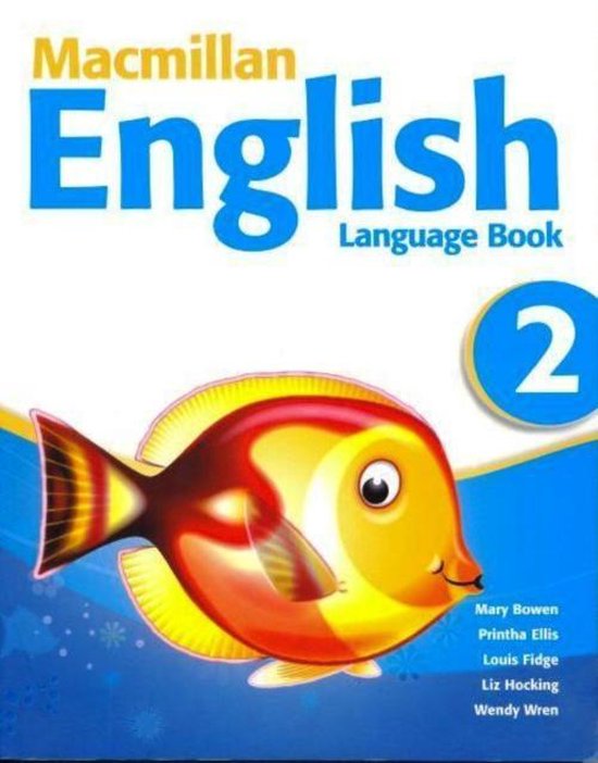 Macmillan English Language Book 2 met een kleurrijke vis op de voorkant.