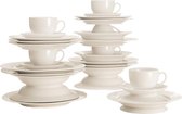 Maxwell and Williams White Basic Rim Koffie- en Dinerset - 30-delig - Wit