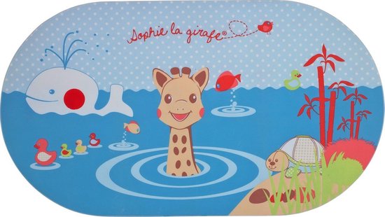 Sophie de giraf Badmat - Anti-slip mat - Met temperatuurindicator - Vanaf 10 maanden - 39 x 69 x 2 cm