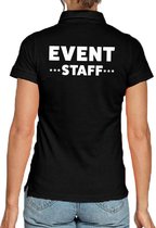 Event staff poloshirt zwart voor dames - event crew / personeel polo shirt XL