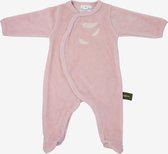 Baby biologisch katoenen pyjama's met witte verenpatronen Lichtroze 0 maanden