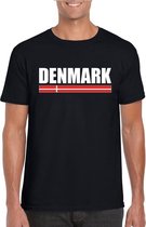 Zwart Denemarken supporter t-shirt voor heren L