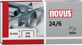 93x Novus nietjes 24/6 DIN, doos met 1000 nietjes