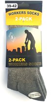 InterSocks | 6 Pack | Werksokken | Grote Maten Heren | Naadloos | Midden Grijs | Maat 47-48