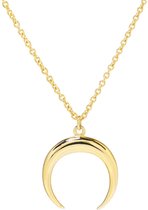 Fate Jewellery Ketting FJ4050 - Crescent Moon - Maan - 925 Zilver - Goudkleurig verguld - 45cm