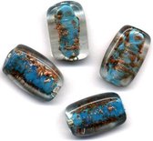 24 Stuks Hand-made Jewelry Beads - Transparant Licht Turquoise