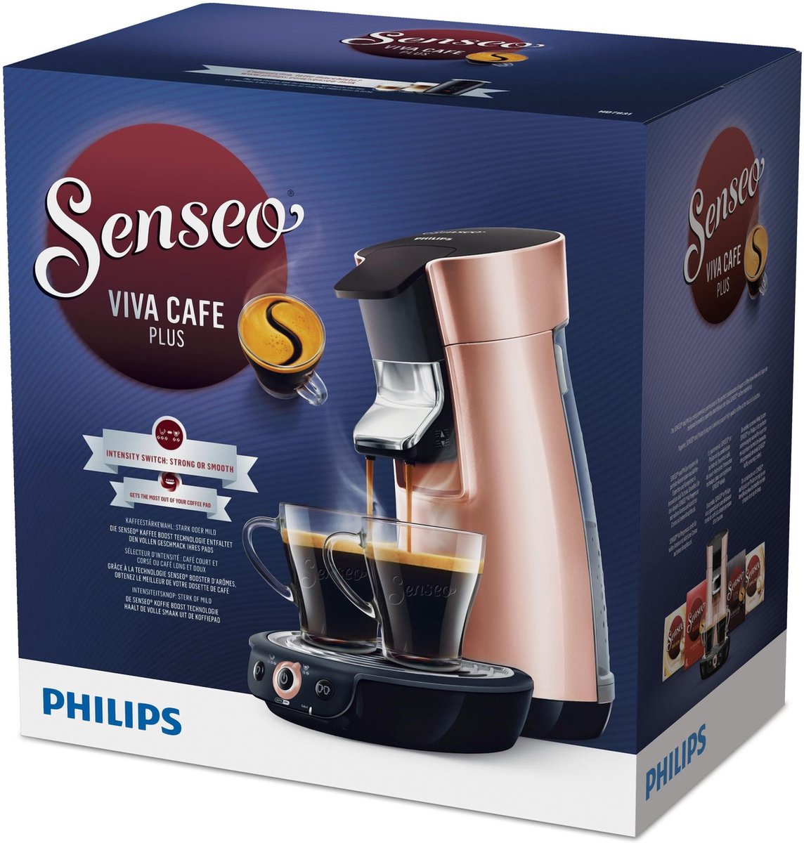 Philips Senseo Viva Café HD7831/30 - Koffiepadapparaat - Rose Goud | bol