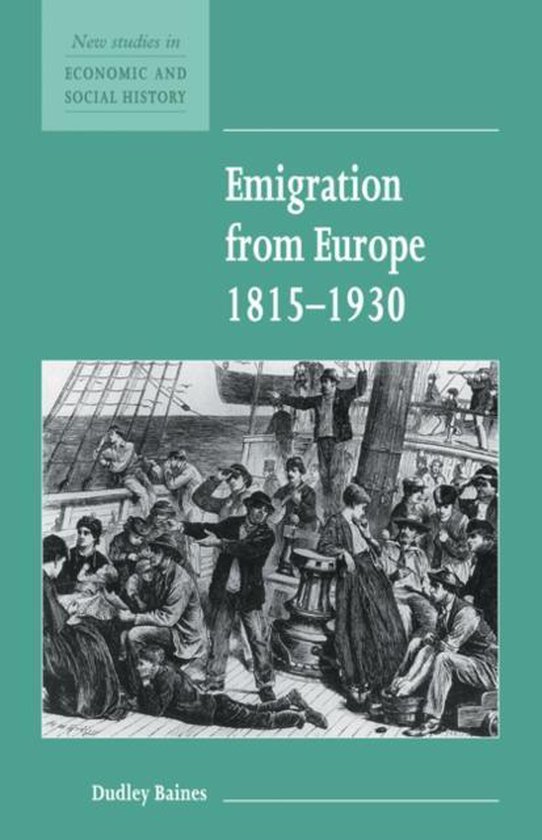 Foto: New studies in economic and social historyseries number 11 emigration from europe 1815 1930