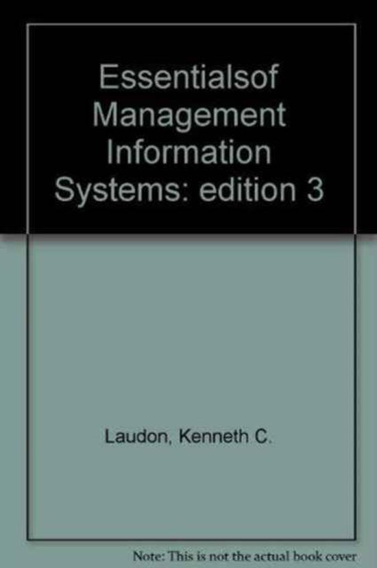 Essentials of Management Information Systems - cover