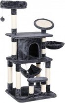 MIRA Home - Krabpaal voor katten - Krabpaal - Luxe - Comfort - Zwart - 90x55x145