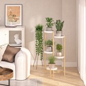 Trendopolis Bamboe Plantenrek - Duurzaam en Elegant - Geschikt voor Binnen en Buiten - Modern Design - Eenvoudig Op te Zetten - Inclusief Montage Instructies