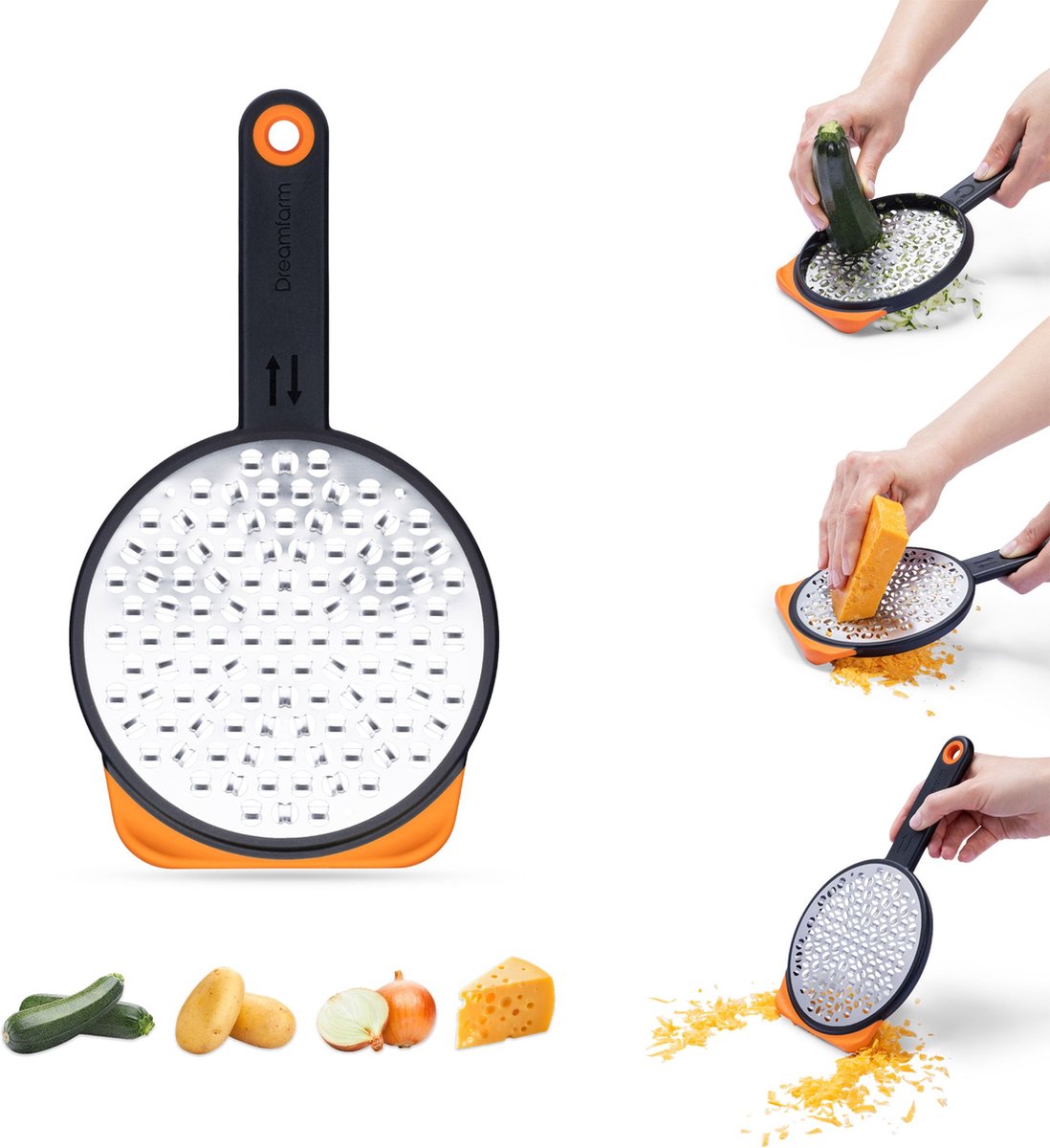 Dreamfarm - Ograte Rasp Grof - Polypropyleen - Oranje -