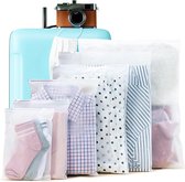 Herbruikbare ritssluitingszak voor reistas, waterdichte matte plastic zak met print voor het opbergen van kleding