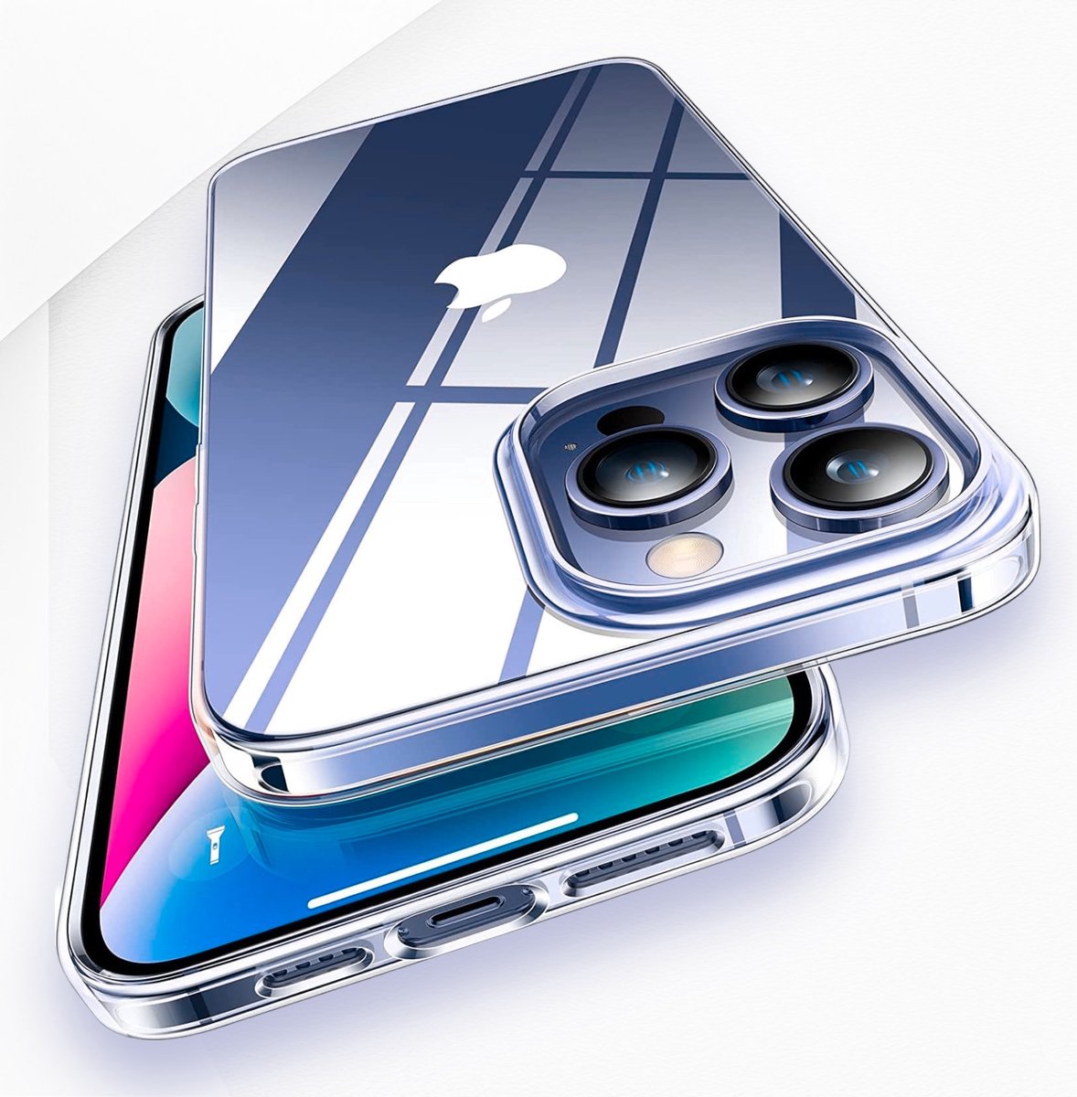 iPhone 14 Pro Ultieme Silicone Case - iPhone 14 Pro Transparante Bescherming Hoesje - Premium Zachte Silicon Hoesje voor iPhone 14 Pro