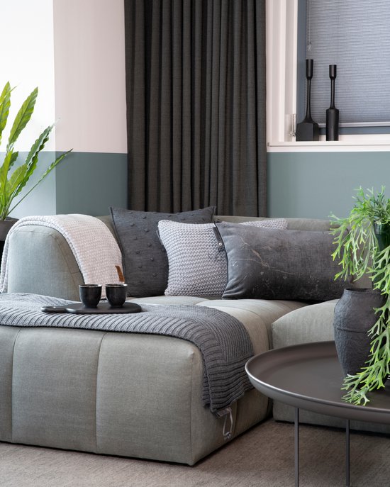 Coussin Knit Factory Noa - Aubergine - 50x50 cm