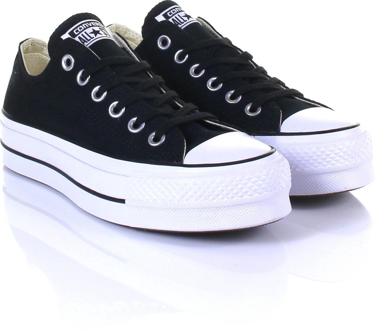 Converse Chuck Taylor All Star Lift Ox Lage sneakers Dames Zwart