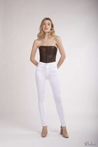 Broek Toxik3 hoge taille skinny L185 wit