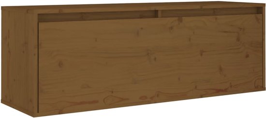 The Living Store TV-kasten - massief grenenhout - honingbruin - 1x 100x30x35cm - 4x 30x30x80cm
