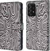 iMoshion Hoesje Geschikt voor Samsung Galaxy A52 (4G) / A52s / A52 (5G) Hoesje Met Pasjeshouder - iMoshion Design Bookcase smartphone - Meerkleurig / Black And White
