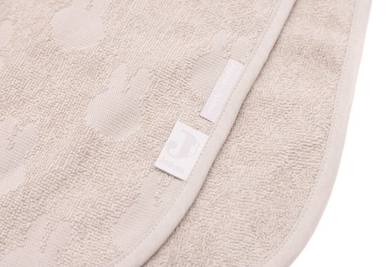 Jollein x Nijntje - Badponcho Baby Badstof - Badcape Kind met Capuchon - Miffy Jacquard - Nougat van Jollein — afbeelding 2