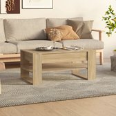 The Living Store Salontafel - Sonoma eiken - 102 x 55 x 45 cm - Praktisch bewerkt hout
