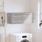 The Living Store Zwevende Wandkast - Grijs Sonoma Eiken - 80 x 36.5 x 35 cm - Duurzaam Materiaal