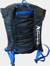 Arawaza Stowaway opvouwbare rugzak | 18 L | Zwart / Blauw