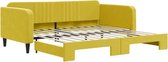 vidaXL-Slaapbank-met-onderschuifbed-100x200-cm-fluweel-geel