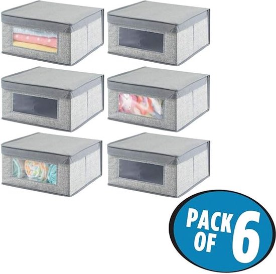 Box and beyond Opbergcontainers, vlies, opvouwbaar, 31 x cm, mosterd, 6