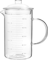 1000 ml beker glas met handvat deksel maatbeker beker beker met tuit gegradueerd laboratorium borosilicaatglas thee koffiemok